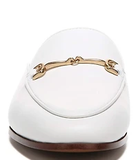 Sam Edelman Linnie Leather Bit Buckle Flat Mule Loafers