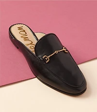 Sam Edelman Linnie Leather Bit Buckle Flat Mule Loafers