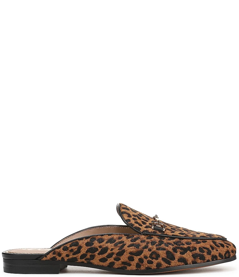 Sam Edelman Linnie Leopard Print Calf Hair Bit Buckle Loafer Mules