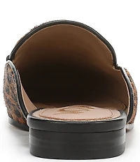 Sam Edelman Linnie Leopard Print Calf Hair Bit Buckle Loafer Mules