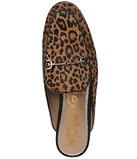 Sam Edelman Linnie Leopard Print Calf Hair Bit Buckle Loafer Mules