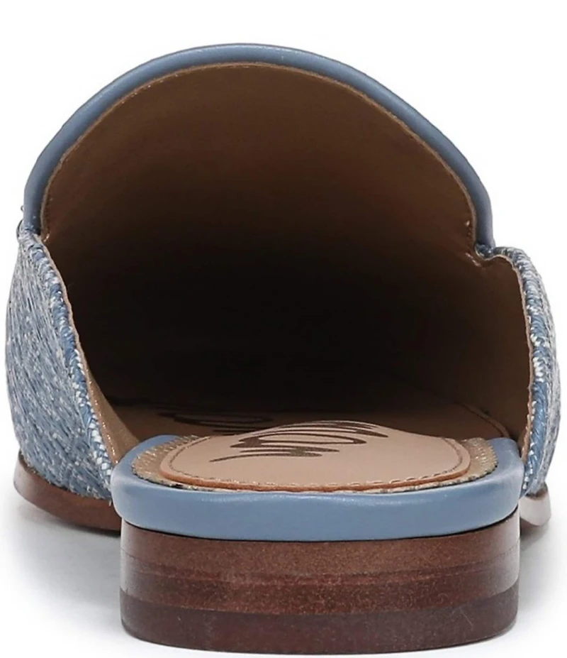 Sam Edelman Linnie Woven Logo Bit Buckle Loafer Mules