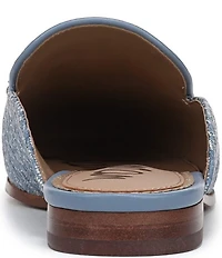 Sam Edelman Linnie Woven Logo Bit Buckle Loafer Mules