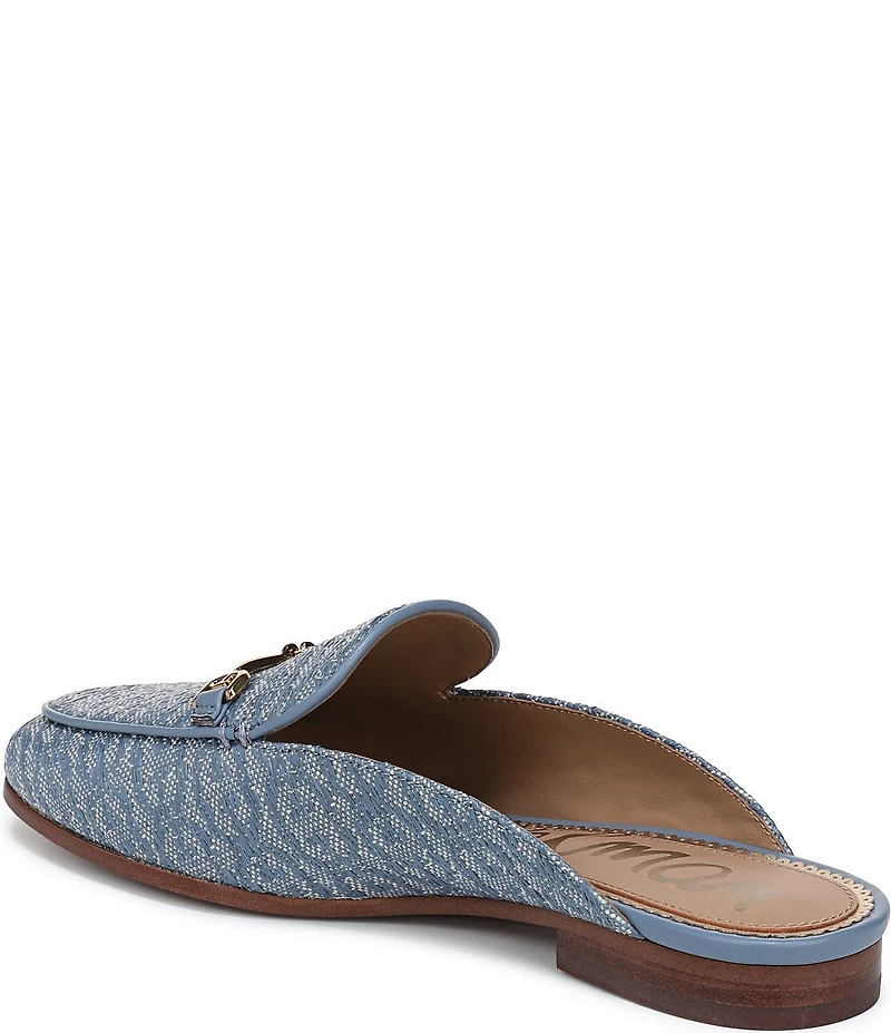 Sam Edelman Linnie Woven Logo Bit Buckle Loafer Mules