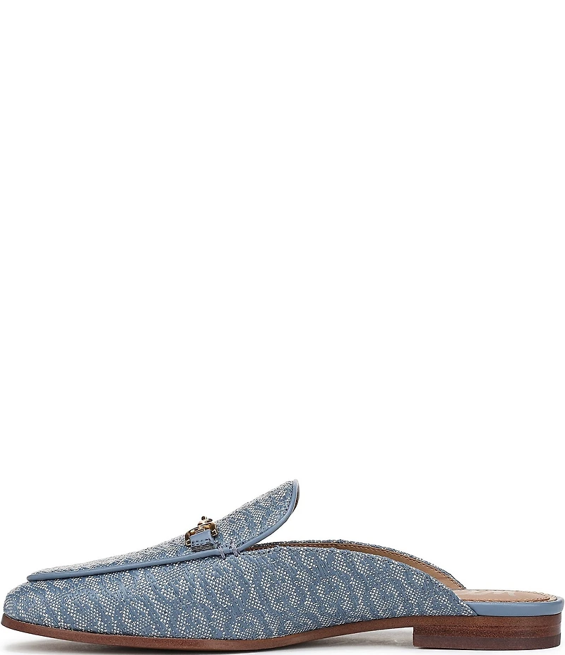 Sam Edelman Linnie Woven Logo Bit Buckle Loafer Mules