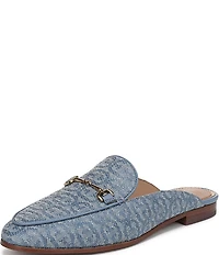 Sam Edelman Linnie Woven Logo Bit Buckle Loafer Mules