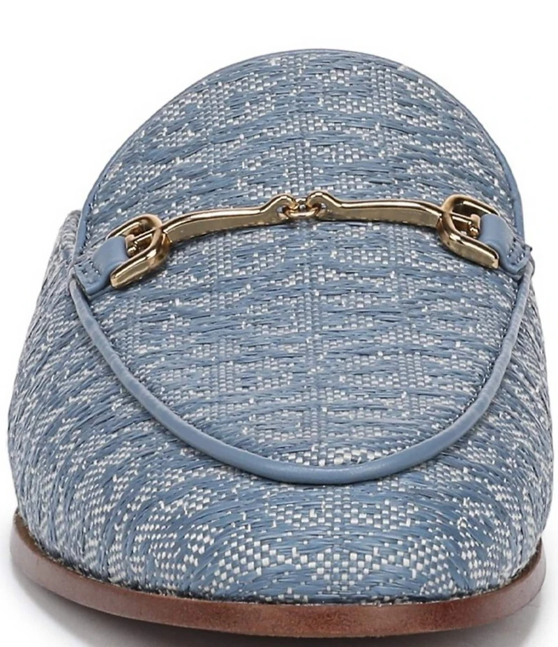 Sam Edelman Linnie Woven Logo Bit Buckle Loafer Mules
