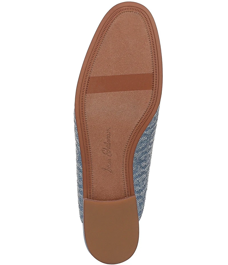 Sam Edelman Linnie Woven Logo Bit Buckle Loafer Mules