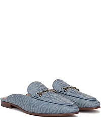 Sam Edelman Linnie Woven Logo Bit Buckle Loafer Mules