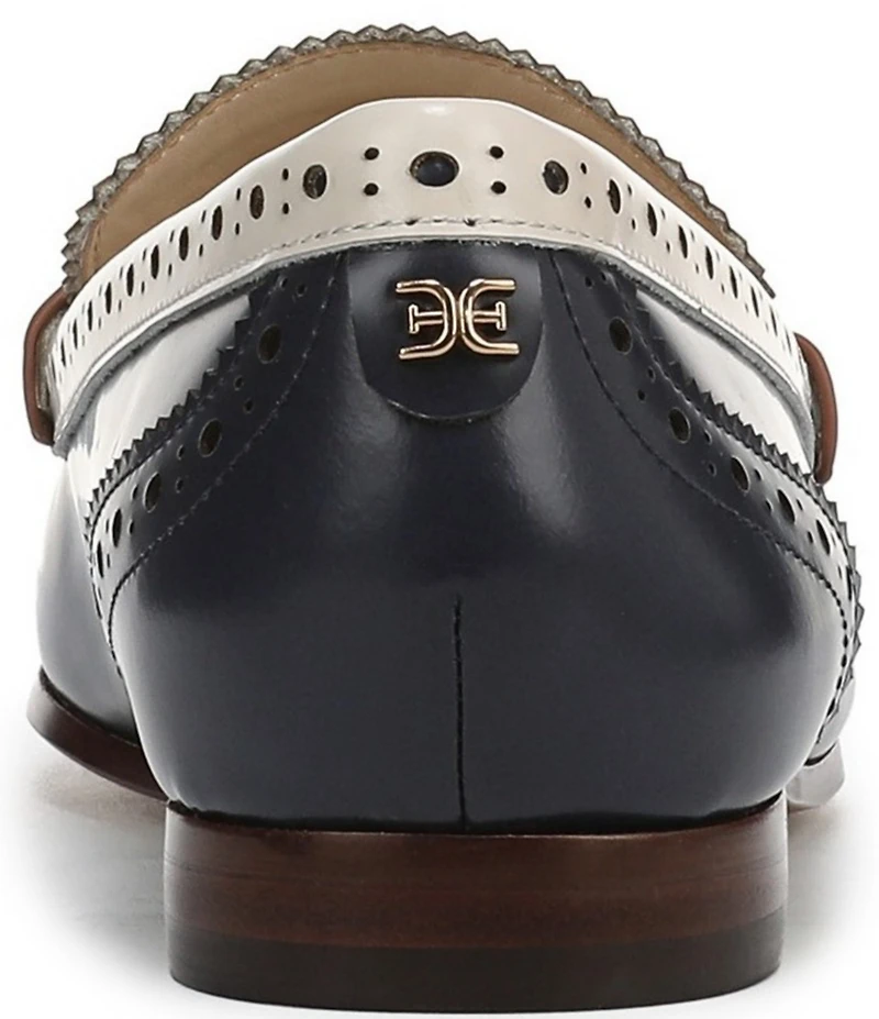 Sam Edelman Liona Leather Brogue Detail Bit Buckle Loafers