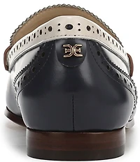 Sam Edelman Liona Leather Brogue Detail Bit Buckle Loafers
