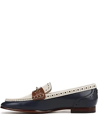Sam Edelman Liona Leather Brogue Detail Bit Buckle Loafers