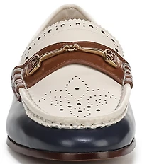 Sam Edelman Liona Leather Brogue Detail Bit Buckle Loafers