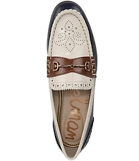 Sam Edelman Liona Leather Brogue Detail Bit Buckle Loafers