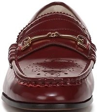Sam Edelman Liona Leather Brogue Detail Bit Buckle Loafers