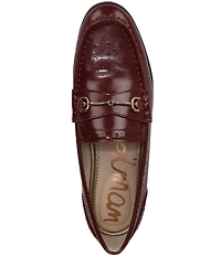 Sam Edelman Liona Leather Brogue Detail Bit Buckle Loafers
