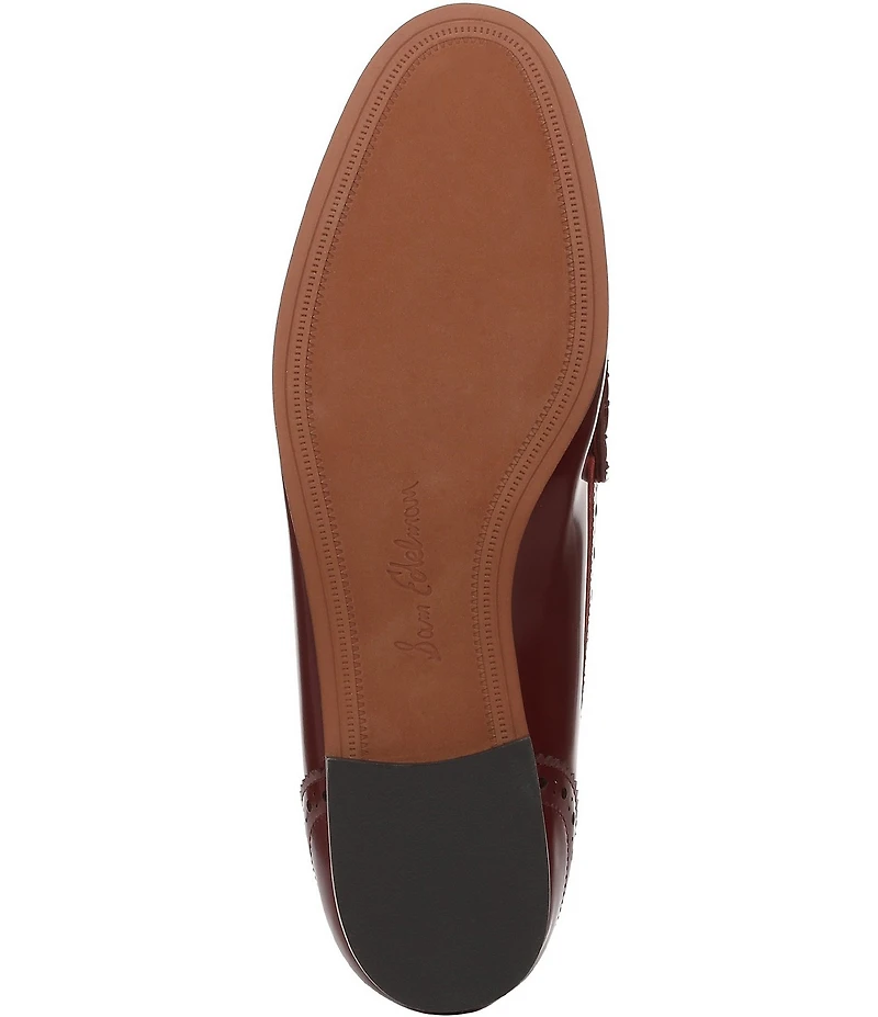 Sam Edelman Liona Leather Brogue Detail Bit Buckle Loafers