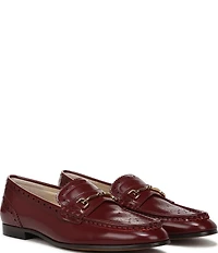 Sam Edelman Liona Leather Brogue Detail Bit Buckle Loafers