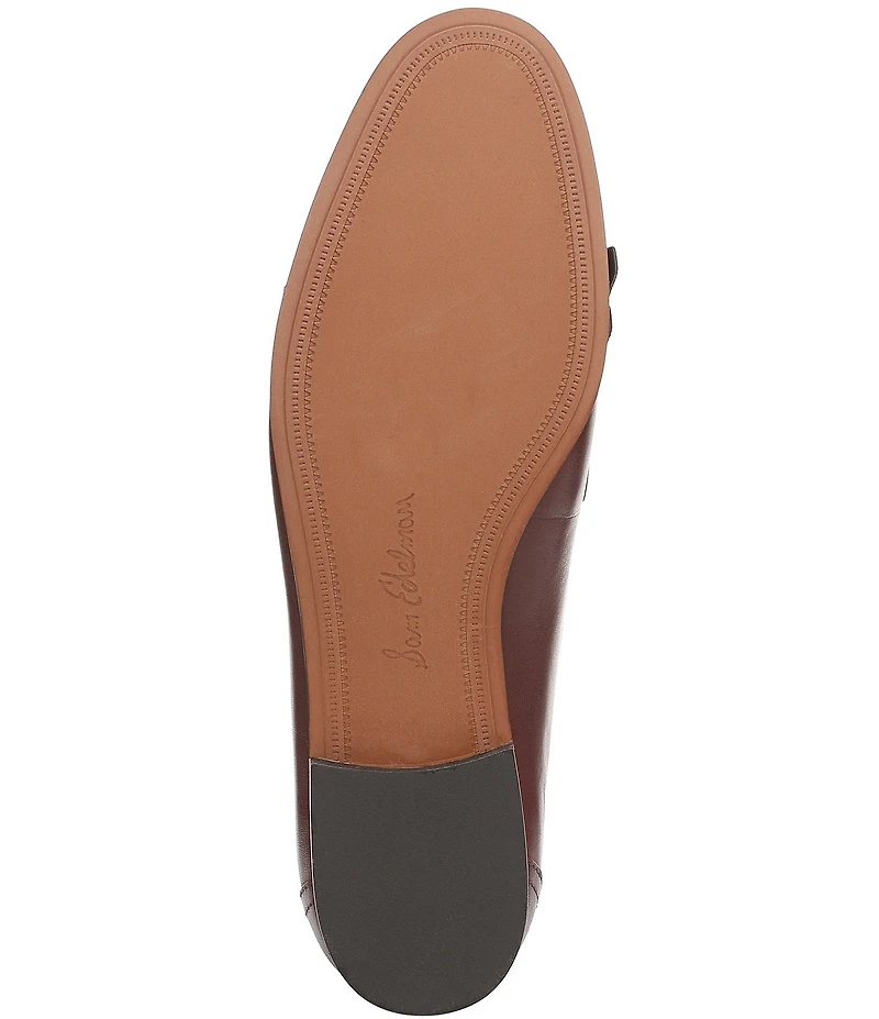 Sam Edelman Liz Leather Suede Kiltie Bit Buckle Loafers