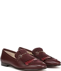 Sam Edelman Liz Leather Suede Kiltie Bit Buckle Loafers