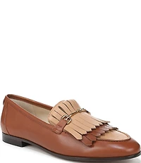 Sam Edelman Liz Leather Kiltie Fringe Bit Buckle Loafers