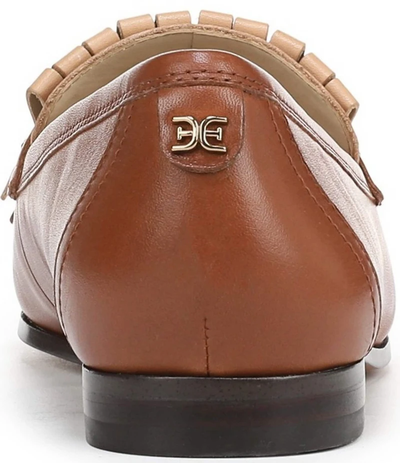 Sam Edelman Liz Leather Kiltie Fringe Bit Buckle Loafers
