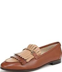 Sam Edelman Liz Leather Kiltie Fringe Bit Buckle Loafers