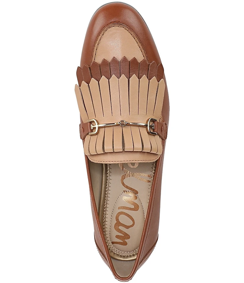 Sam Edelman Liz Leather Kiltie Fringe Bit Buckle Loafers