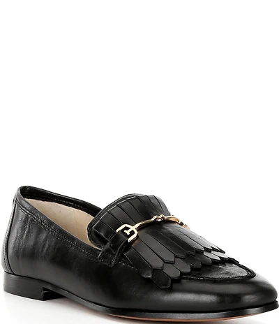 Sam Edelman Liz Leather Kiltie Bit Buckle Loafers