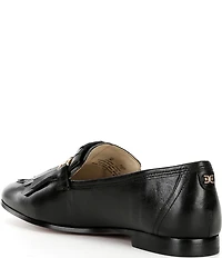 Sam Edelman Liz Leather Kiltie Bit Buckle Loafers