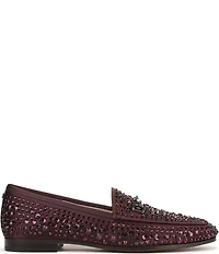 Sam Edelman Loraine Bling Embellished Satin Bit Buckle Loafers