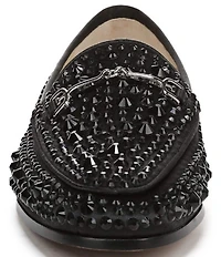 Sam Edelman Loraine Bling Embellished Satin Bit Buckle Loafers