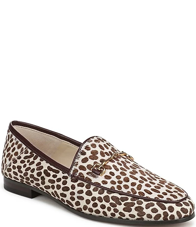 Sam Edelman Loraine Cheetah Print Calf Hair Bit Buckle Loafers
