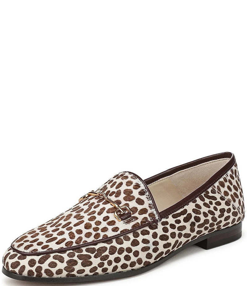 Sam Edelman Loraine Cheetah Print Calf Hair Bit Buckle Loafers