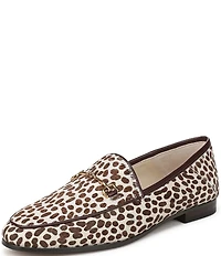 Sam Edelman Loraine Cheetah Print Calf Hair Bit Buckle Loafers