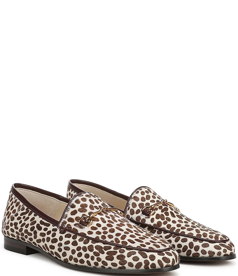 Sam Edelman Loraine Cheetah Print Calf Hair Bit Buckle Loafers