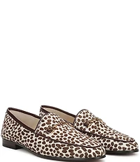 Sam Edelman Loraine Cheetah Print Calf Hair Bit Buckle Loafers