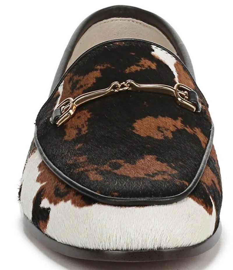 Sam Edelman Loraine Cow Print Calf Hair Bit Buckle Loafers