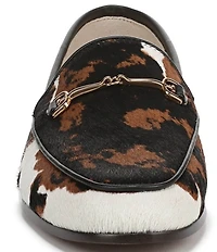 Sam Edelman Loraine Cow Print Calf Hair Bit Buckle Loafers