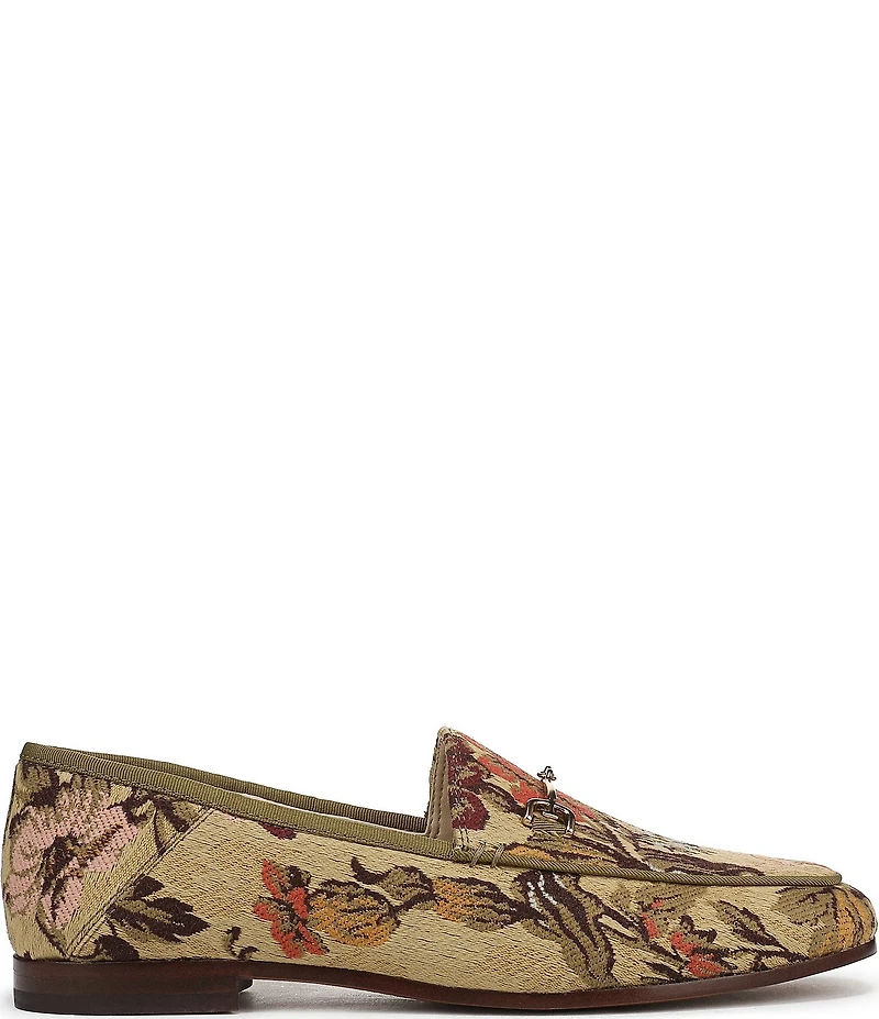 Sam Edelman Loraine Floral Fabric Bit Buckle Loafers