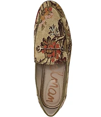 Sam Edelman Loraine Floral Fabric Bit Buckle Loafers