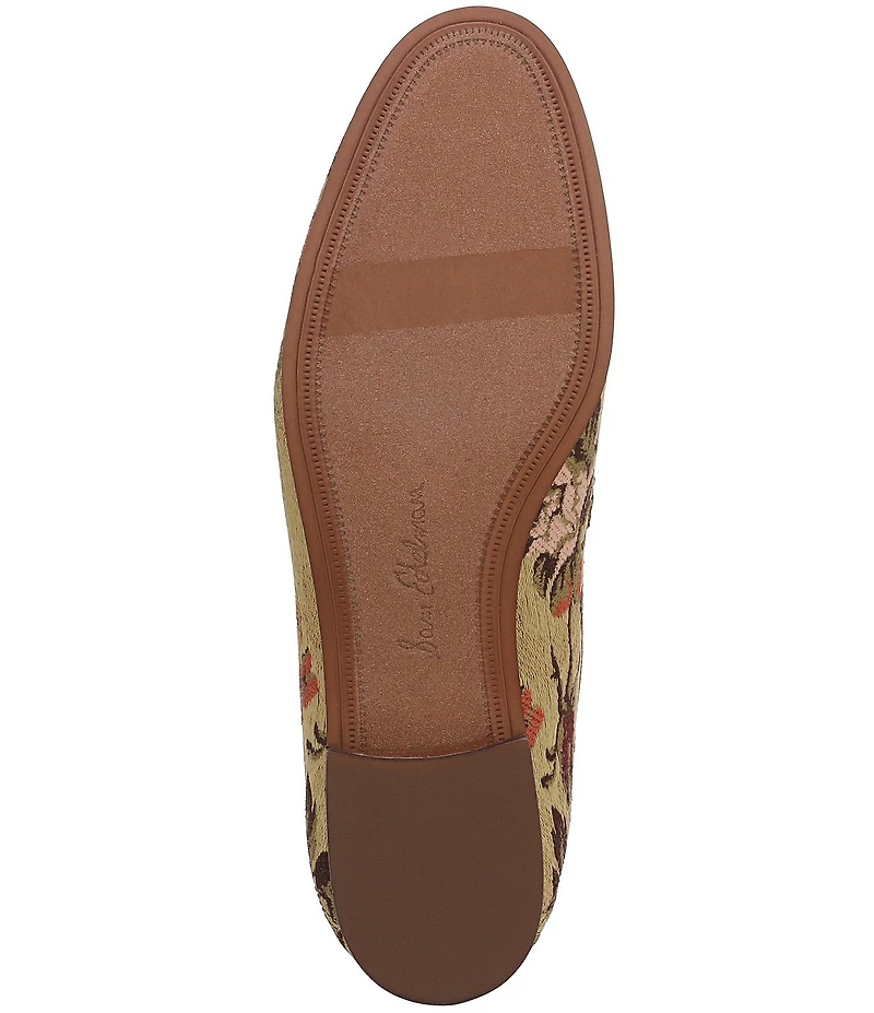 Sam Edelman Loraine Floral Fabric Bit Buckle Loafers