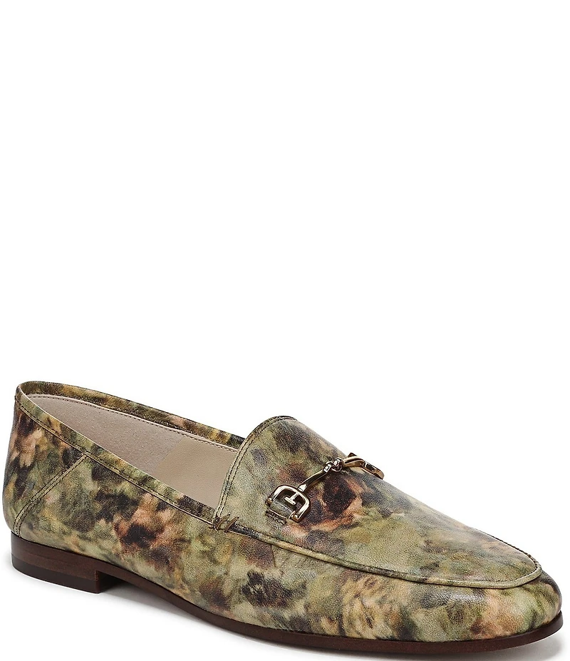 Sam Edelman Loraine Floral Print Leather Bit Buckle Loafers