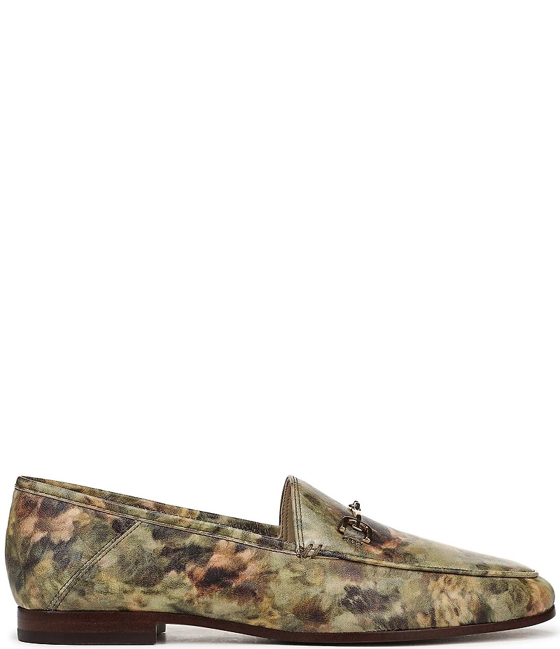 Sam Edelman Loraine Floral Print Leather Bit Buckle Loafers