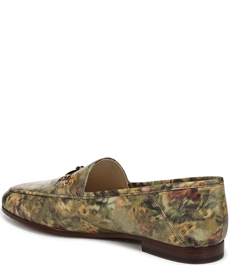 Sam Edelman Loraine Floral Print Leather Bit Buckle Loafers