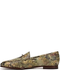 Sam Edelman Loraine Floral Print Leather Bit Buckle Loafers