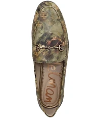 Sam Edelman Loraine Floral Print Leather Bit Buckle Loafers
