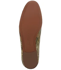 Sam Edelman Loraine Floral Print Leather Bit Buckle Loafers
