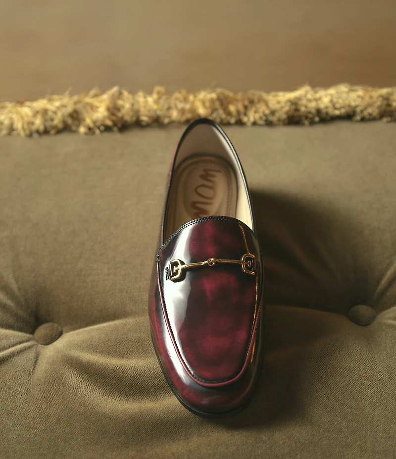 Sam Edelman Loraine Glossy Leather Bit Buckle Loafers
