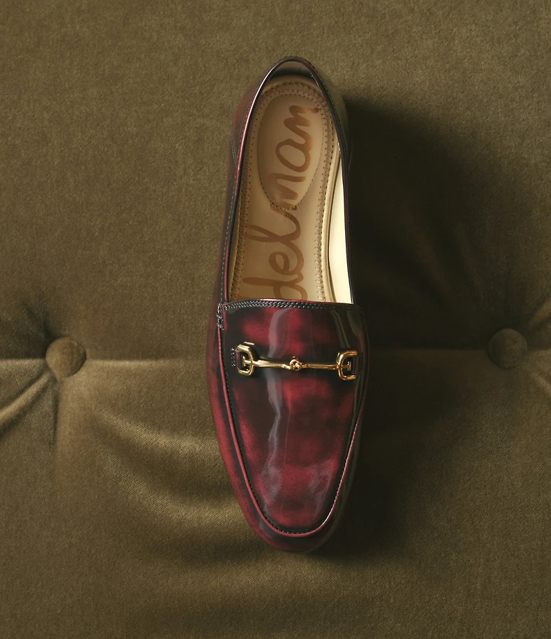 Sam Edelman Loraine Glossy Leather Bit Buckle Loafers
